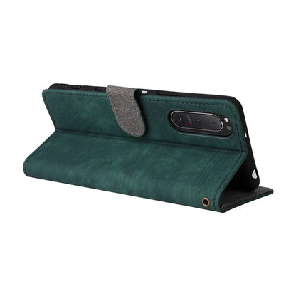 For Sony Xperia 5 II Case Wallet PU Leather Stand RFID Blocking Phone Cover with Strap