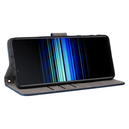 For Sony Xperia 5 II Case Wallet PU Leather Stand RFID Blocking Phone Cover with Strap