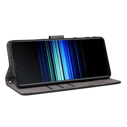 For Sony Xperia 5 II Case Wallet PU Leather Stand RFID Blocking Phone Cover with Strap