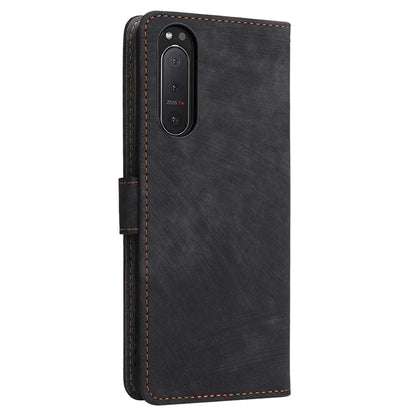 For Sony Xperia 5 II Case Wallet PU Leather Stand RFID Blocking Phone Cover with Strap