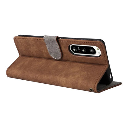 For Sony Xperia 5 IV 5G Case PU Leather Stand Phone Cover RFID Blocking Wallet with Strap