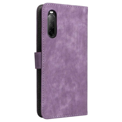For Sony Xperia 10 II Case Mobile Phone Cover PU Leather RFID Blocking Shell with Strap