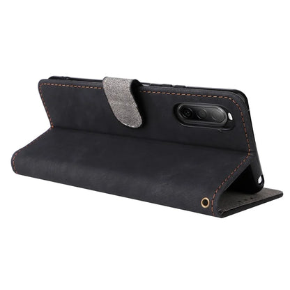 For Sony Xperia 10 II Case Mobile Phone Cover PU Leather RFID Blocking Shell with Strap