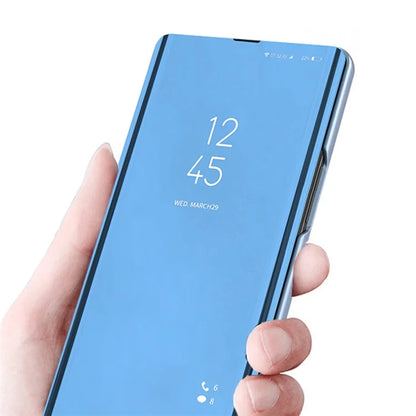 For Xiaomi 13T / 13T Pro / Redmi K60 Ultra Case View Window Stand Leather Phone Cover / Blue