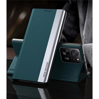 For Xiaomi 13T / 13T Pro / Redmi K60 Ultra Leather Case Electroplating Stand Phone Cover