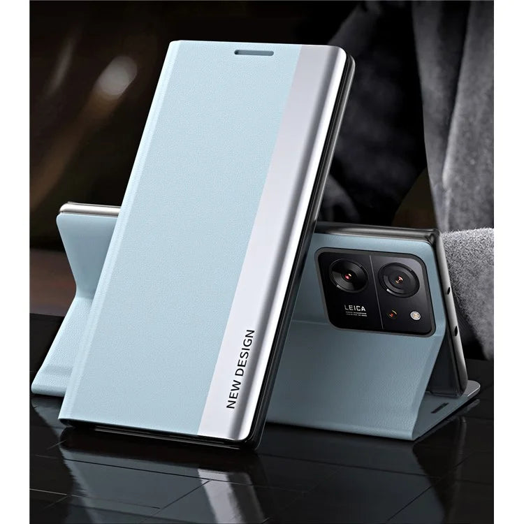 For Xiaomi 13T / 13T Pro / Redmi K60 Ultra Leather Case Electroplating Stand Phone Cover