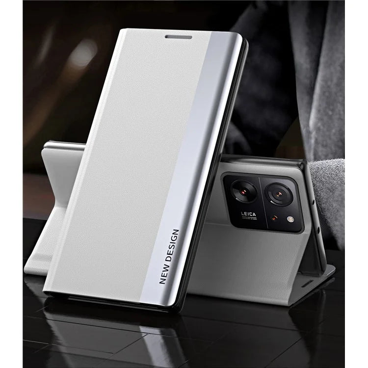 For Xiaomi 13T / 13T Pro / Redmi K60 Ultra Leather Case Electroplating Stand Phone Cover