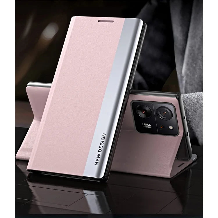 For Xiaomi 13T / 13T Pro / Redmi K60 Ultra Leather Case Electroplating Stand Phone Cover