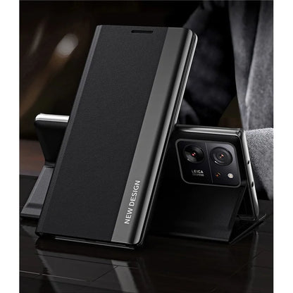 For Xiaomi 13T / 13T Pro / Redmi K60 Ultra Leather Case Electroplating Stand Phone Cover