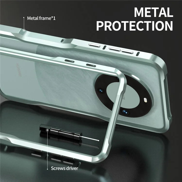 LUPHIE For Huawei Mate 60 Pro Bumper Case Shockproof Mobile Phone Metal Frame