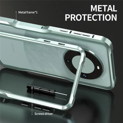 LUPHIE For Huawei Mate 60 Pro Bumper Case Shockproof Mobile Phone Metal Frame
