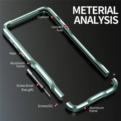 LUPHIE For Huawei Mate 60 Pro Bumper Case Shockproof Mobile Phone Metal Frame