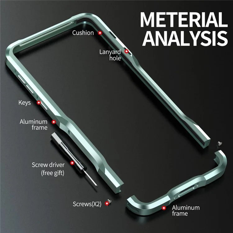 LUPHIE For Huawei Mate 60 Pro Bumper Case Shockproof Mobile Phone Metal Frame
