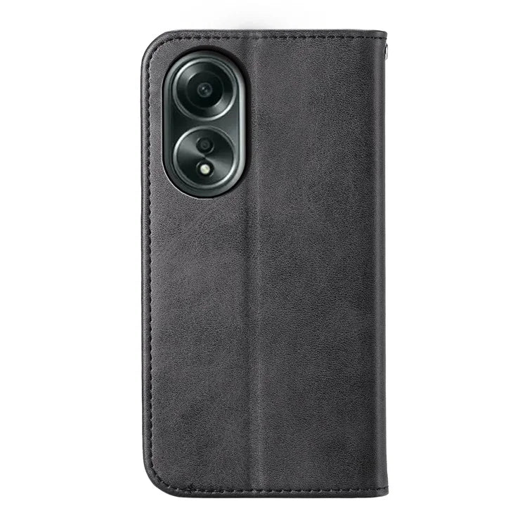 For Oppo A58 4G Case Imprinted PU Leather Phone Cover with Wallet Stand