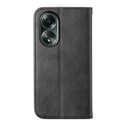For Oppo A58 4G Case Imprinted PU Leather Phone Cover with Wallet Stand