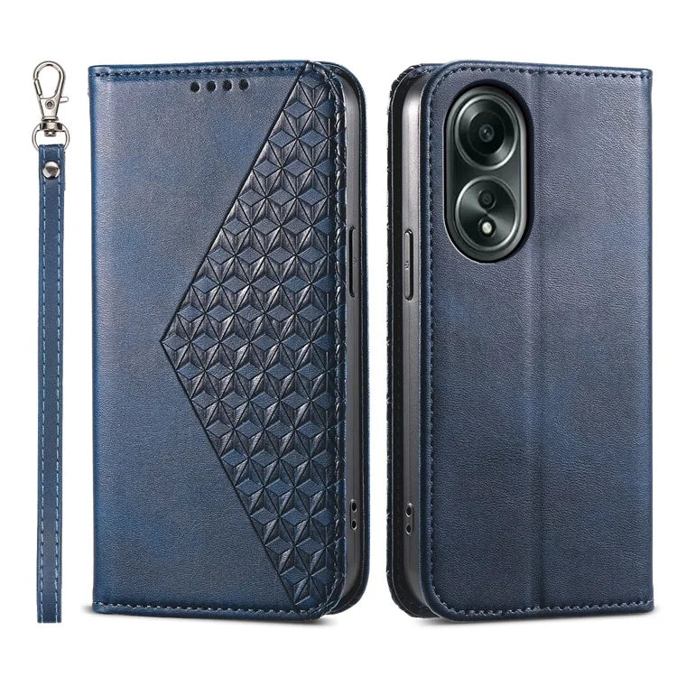 For Oppo A58 4G Case Imprinted PU Leather Phone Cover with Wallet Stand