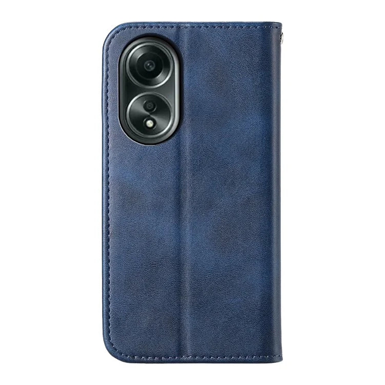 For Oppo A58 4G Case Imprinted PU Leather Phone Cover with Wallet Stand