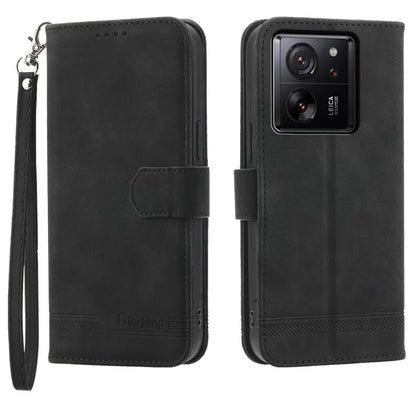 DIERFENG DF-03 For Xiaomi 13T / 13T Pro / Redmi K60 Ultra Case Imprinted Wallet Phone Shell Stand PU Leather Protector