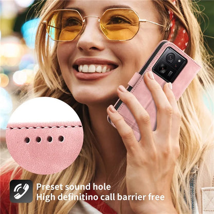 DIERFENG DF-03 For Xiaomi 13T / 13T Pro / Redmi K60 Ultra Case Imprinted Wallet Phone Shell Stand PU Leather Protector