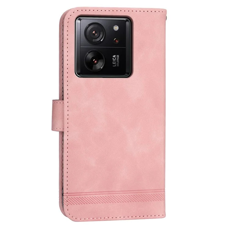 DIERFENG DF-03 For Xiaomi 13T / 13T Pro / Redmi K60 Ultra Case Imprinted Wallet Phone Shell Stand PU Leather Protector