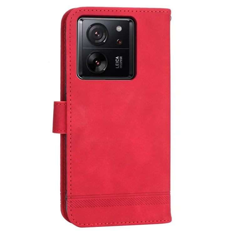DIERFENG DF-03 For Xiaomi 13T / 13T Pro / Redmi K60 Ultra Case Imprinted Wallet Phone Shell Stand PU Leather Protector