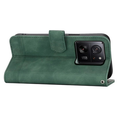 DIERFENG DF-03 For Xiaomi 13T / 13T Pro / Redmi K60 Ultra Case Imprinted Wallet Phone Shell Stand PU Leather Protector