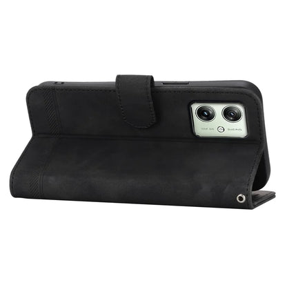 DIERFENG DF-03 For Motorola Moto G54 5G Case Slim-Fit Phone Shell Imprinted PU Leather Wallet Stand Cover