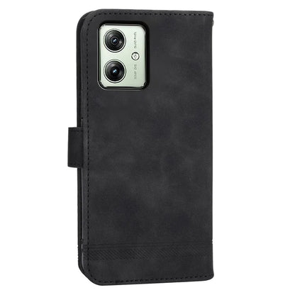DIERFENG DF-03 For Motorola Moto G54 5G Case Slim-Fit Phone Shell Imprinted PU Leather Wallet Stand Cover