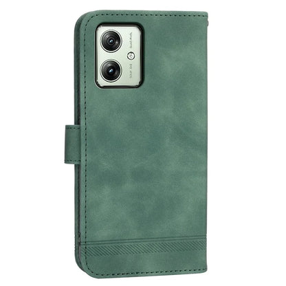 DIERFENG DF-03 For Motorola Moto G54 5G Case Slim-Fit Phone Shell Imprinted PU Leather Wallet Stand Cover