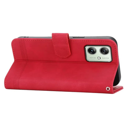 DIERFENG DF-03 For Motorola Moto G54 5G Case Slim-Fit Phone Shell Imprinted PU Leather Wallet Stand Cover