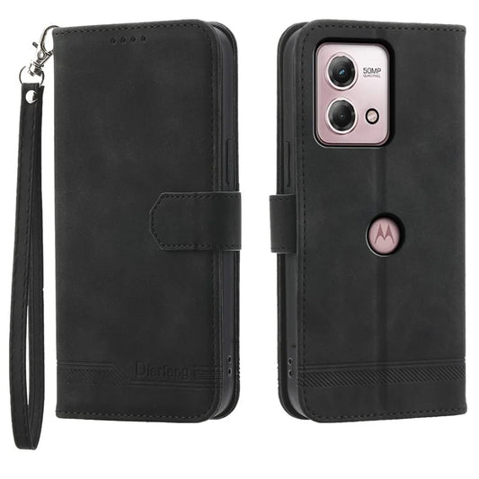 DIERFENG DF-03 For Motorola Moto G Stylus (2023) Case Wallet Stand Shockproof Leather Mobile Phone Cover