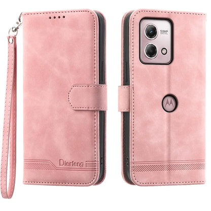 DIERFENG DF-03 For Motorola Moto G Stylus (2023) Case Wallet Stand Shockproof Leather Mobile Phone Cover