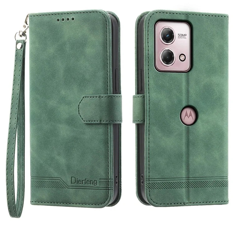 DIERFENG DF-03 For Motorola Moto G Stylus (2023) Case Wallet Stand Shockproof Leather Mobile Phone Cover