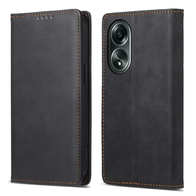DF-05 For Oppo A58 4G Case RFID Blocking Phone Leather Cover with Wallet
