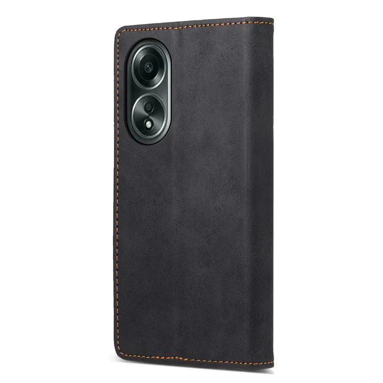 DF-05 For Oppo A58 4G Case RFID Blocking Phone Leather Cover with Wallet