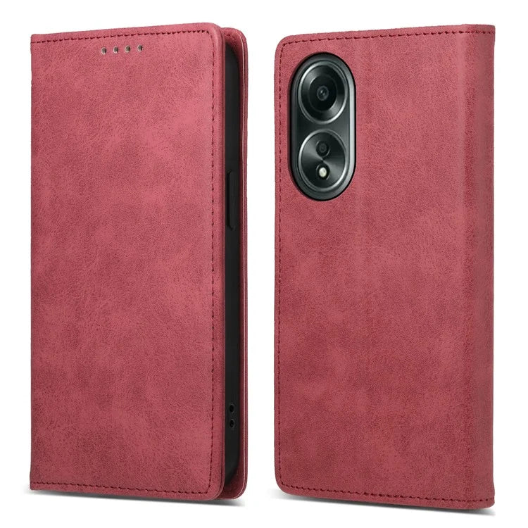 DF-05 For Oppo A58 4G Case RFID Blocking Phone Leather Cover with Wallet