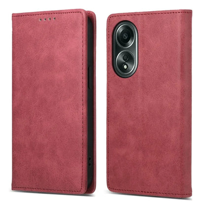 DF-05 For Oppo A58 4G Case RFID Blocking Phone Leather Cover with Wallet