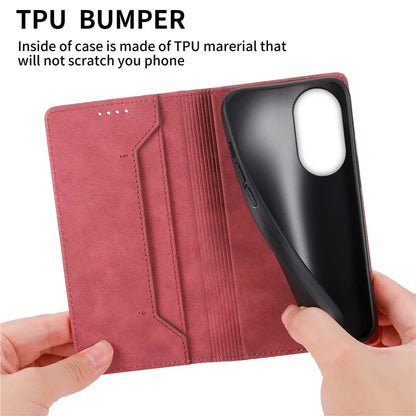 DF-05 For Oppo A58 4G Case RFID Blocking Phone Leather Cover with Wallet