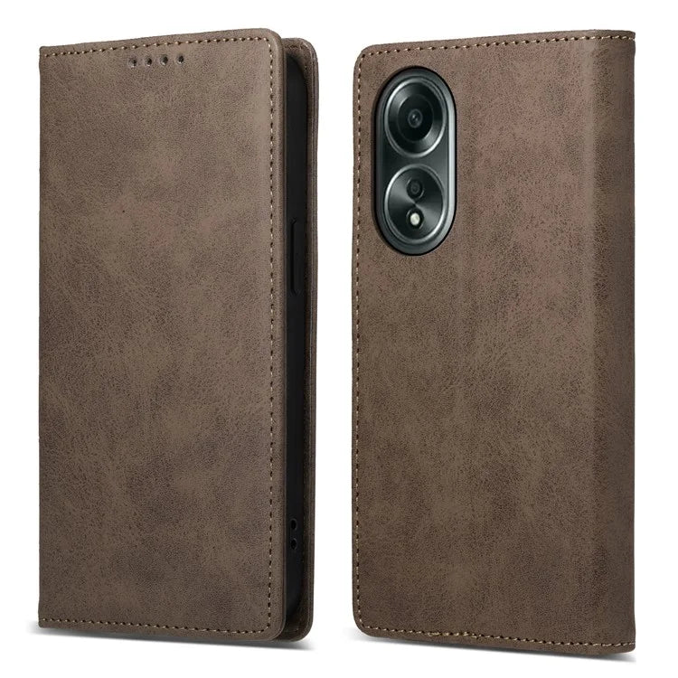 DF-05 For Oppo A58 4G Case RFID Blocking Phone Leather Cover with Wallet