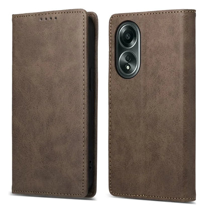 DF-05 For Oppo A58 4G Case RFID Blocking Phone Leather Cover with Wallet