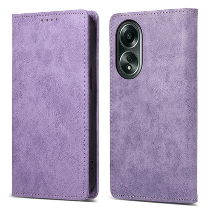 DF-05 For Oppo A58 4G Case RFID Blocking Phone Leather Cover with Wallet