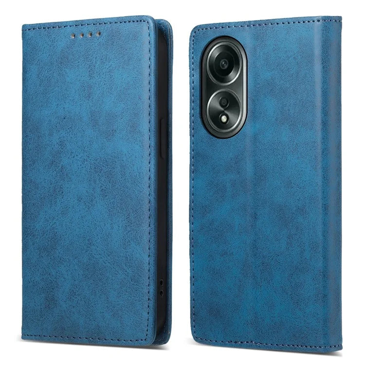 DF-05 For Oppo A58 4G Case RFID Blocking Phone Leather Cover with Wallet