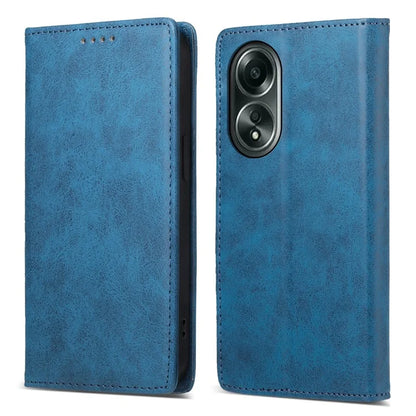 DF-05 For Oppo A58 4G Case RFID Blocking Phone Leather Cover with Wallet