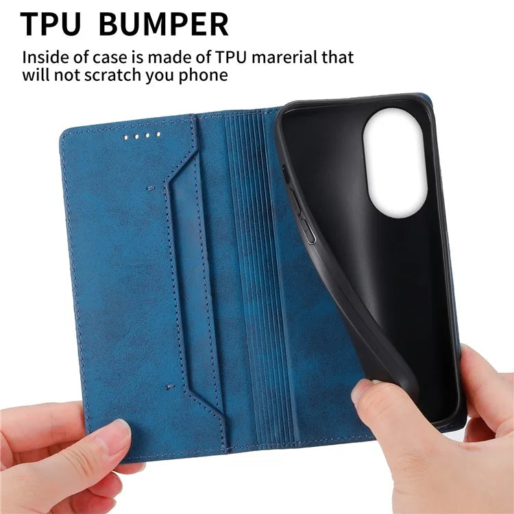 DF-05 For Oppo A58 4G Case RFID Blocking Phone Leather Cover with Wallet