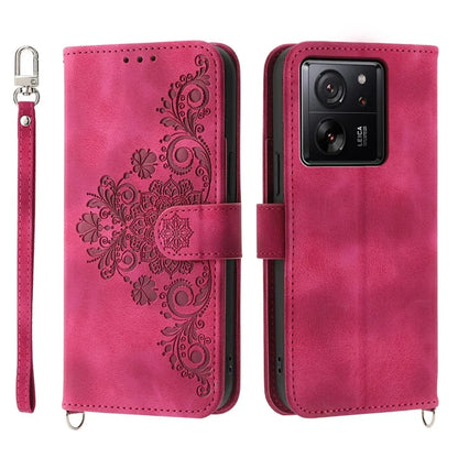 For Xiaomi 13T / 13T Pro / Redmi K60 Ultra Case Wallet Phone Leather Cover with Hand Strap + Shoulder Strap