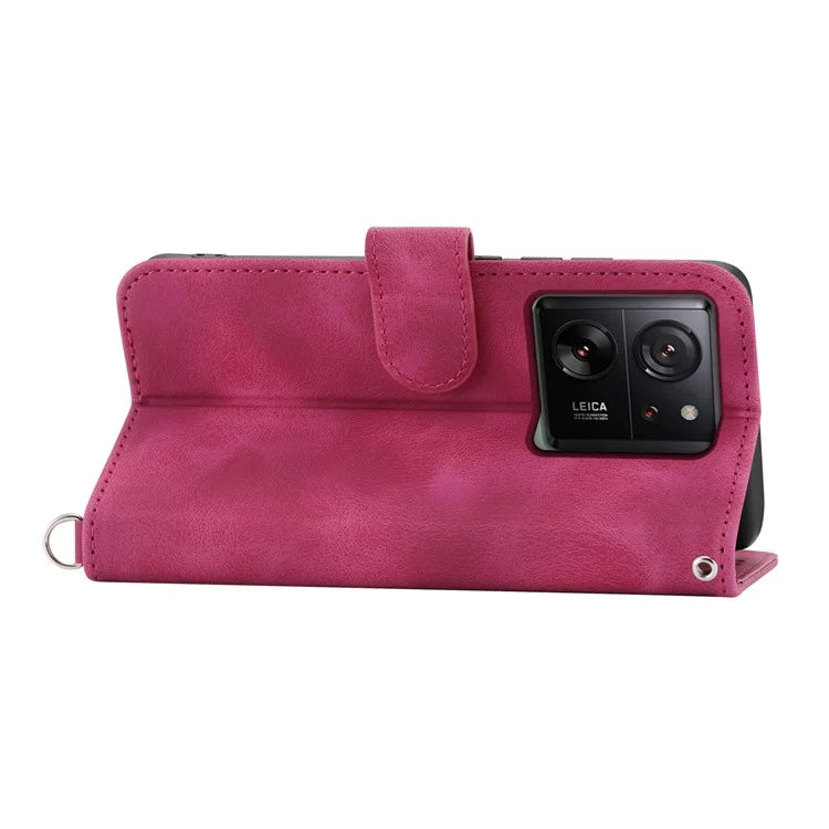 For Xiaomi 13T / 13T Pro / Redmi K60 Ultra Case Wallet Phone Leather Cover with Hand Strap + Shoulder Strap