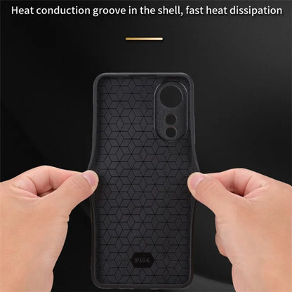 AZNS For Oppo A78 4G Case Anti-scratch Imprinted PU Leather+TPU Phone Back Cover