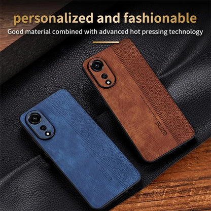 AZNS For Oppo A78 4G Case Anti-scratch Imprinted PU Leather+TPU Phone Back Cover