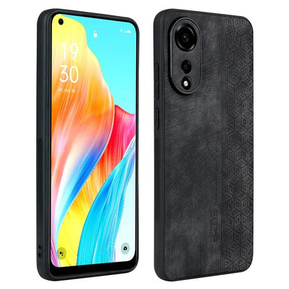 AZNS For Oppo A78 4G Case Anti-scratch Imprinted PU Leather+TPU Phone Back Cover