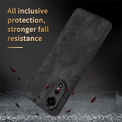 AZNS For Oppo A78 4G Case Anti-scratch Imprinted PU Leather+TPU Phone Back Cover